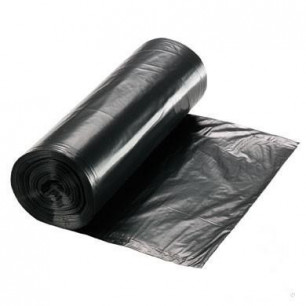 Rollo bolsa basura negro 57 Litros *70x85 cm. Resistente y antigoteo. 10 ud