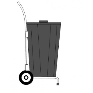 Carro de limpieza viaria + cubo y tapa 100 Lt. - Náyade System® Street Cleaning Cart-ECO.