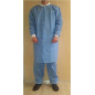 Kit Bata y pantalón médico visita. Desechable 45 gr. Color azul