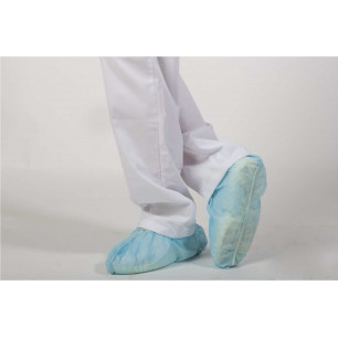 Peuco Cubre zapatos con suela de rodadura protección desechable médica. Pack 100 ud Azul