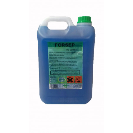 FORSEP: especial para wc químicos. Controlador de malos olores. Agente desinfectante y microbiano