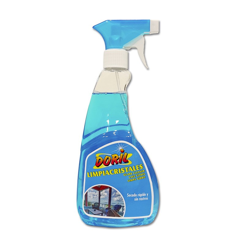 Limpiacristales DORIL con efecto anti-vaho. Botella con pistola de 750 ml