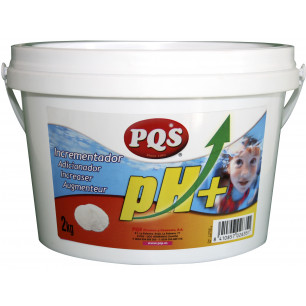 Incrementador pH + sólido PQS para aguas de piscinas. Bote 2 kg.