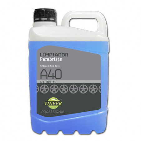 Lavaparabrisas detergente A40 para coches. Botella 5 Lt.