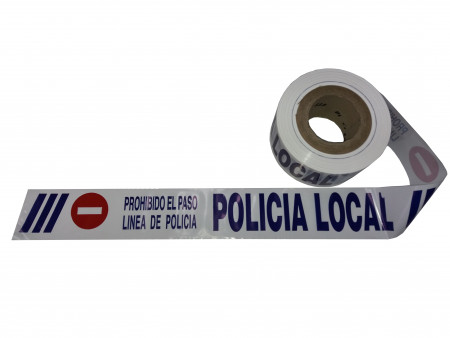 Cinta de balizamiento: "Policía Local"