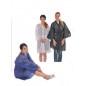Bata kimono en TS de polipropileno, 30 grs, con cintas, con bolsillo hombro. Pack 10 uds.