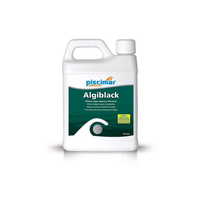 PM-624 ALGIBLACK: antialgas especialmente formulado para el control de algas negras. Botella 1,1 Kg.