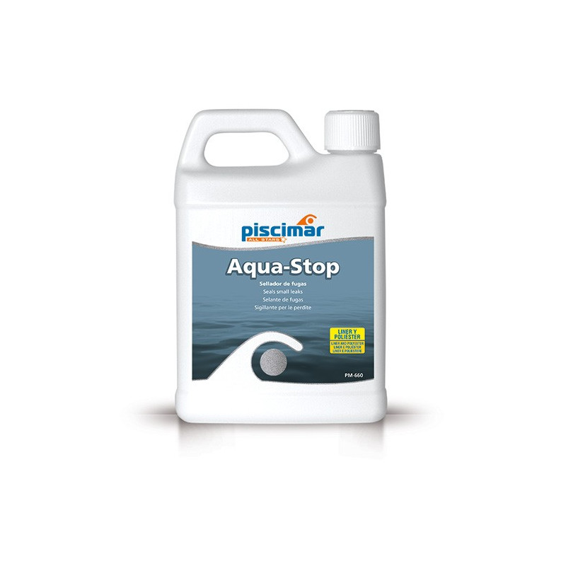 PM-660 Aqua Stop: sellador de fugas y poros en piscinas. Botella 1.4 Kg.