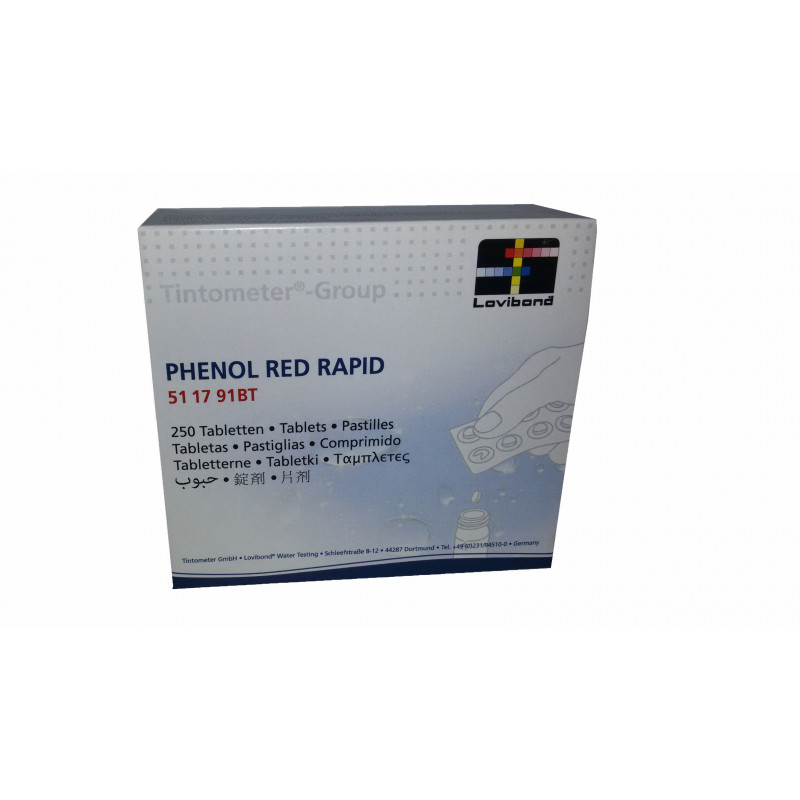 Recambio tabletas reactivo medición Red Phenol Lvd. Recarga 250 Ud. Rapid / Manual. 51 17 91BT