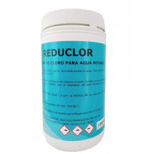 REDUCLOR: reductor de cloro para la desinfección del agua de consumo y piscina. Bote 1 kg