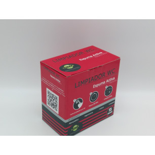 Limpiador WC espuma activa profesional en bolsitas. Caja de 15 bolsas de 50 gr. cada una.