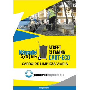 Carro de limpieza viaria + cubo y tapa 120 Lt. - Náyade System® Street Cleaning Cart-ECO.