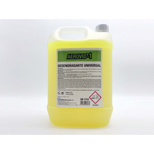 AEROVID-1 Desengrasante universal. Aroma limón. Botella 5 Lt