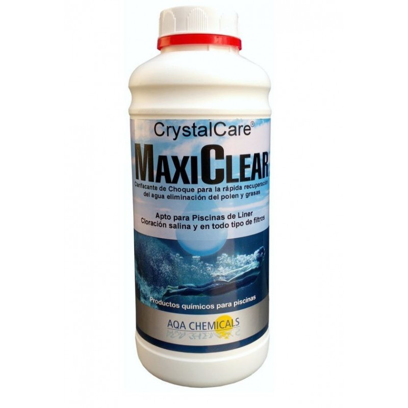 Maxiclear: Clarificador Extra para aguas de piscinas. Botella 1 Lt