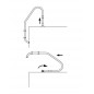 Kit de Anclaje desmontable articulado A304 para escaleras de piscinas Estandarizadas.(2 Piezas)