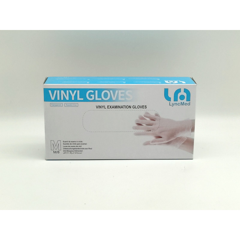 Guantes Vinilo sin Polvo Natural T-M LynMed