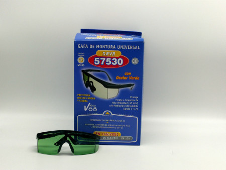 Gafa de trabajo protección SAVA 57530 ocular verde