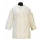 PACK 500 Batas visita infantil protección desechable. Cierre con velcros y cuello tipo camisa. Color blanco