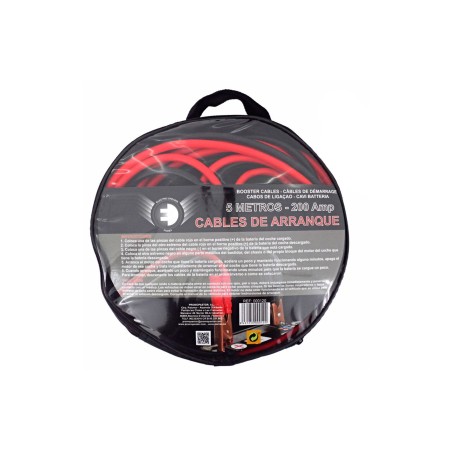 Cables de arranque motor. Longitud cable 5 mt. 200 Amp