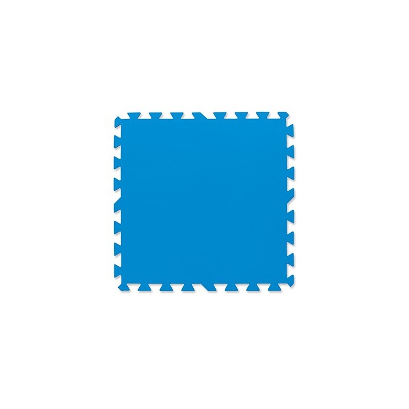 Suelo azul protector de polietileno para piscinas elevadas. 9 láminas de 50 x 50 cm