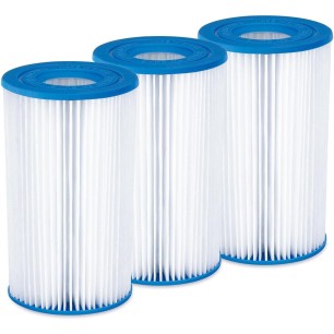 Pack 3 cartuchos para filtro de piscina 10,5 x 20 x 3 cm
