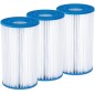 Pack 3 cartuchos para filtro de piscina 10,5 x 20,3