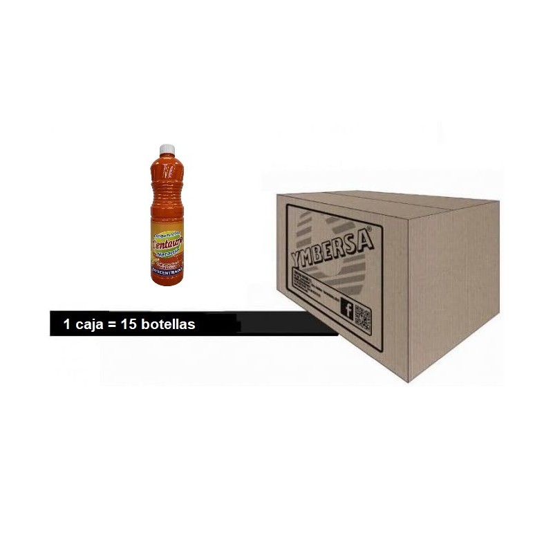 Caja 15 unidades Fregasuelos concentrado Naranja Centauro 1 Lt.