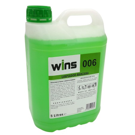 Wins 006 Limpiador Manzana. Botella 5 Lt.