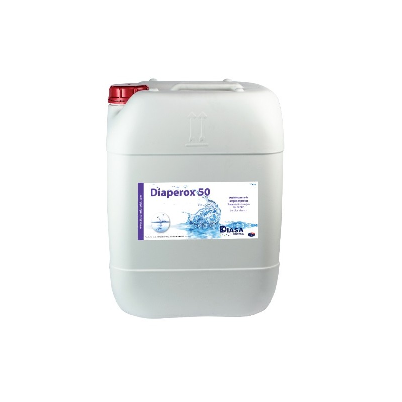 Diaperox-50: Bactericida, desinfectante y eliminador de Cloraminas de amplio espectro para piscinas. Garrafa 20 Lt.