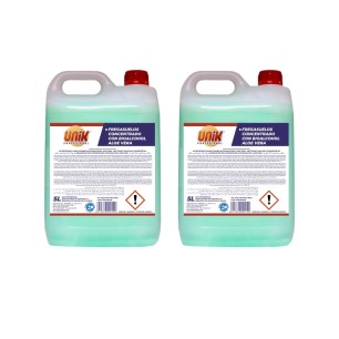 Fregasuelos Concentrado con BioAlcohol Unik Aloe Vera 5L. Caja 2 botellas