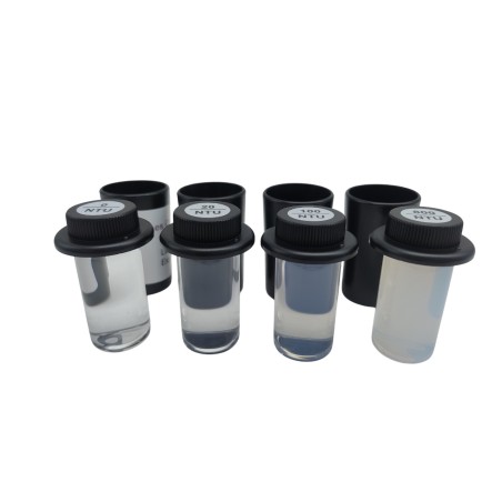 Kit Botellitas patrón calibración Túrbidimetro FTK-450TU (0,20,100,800 NTU)