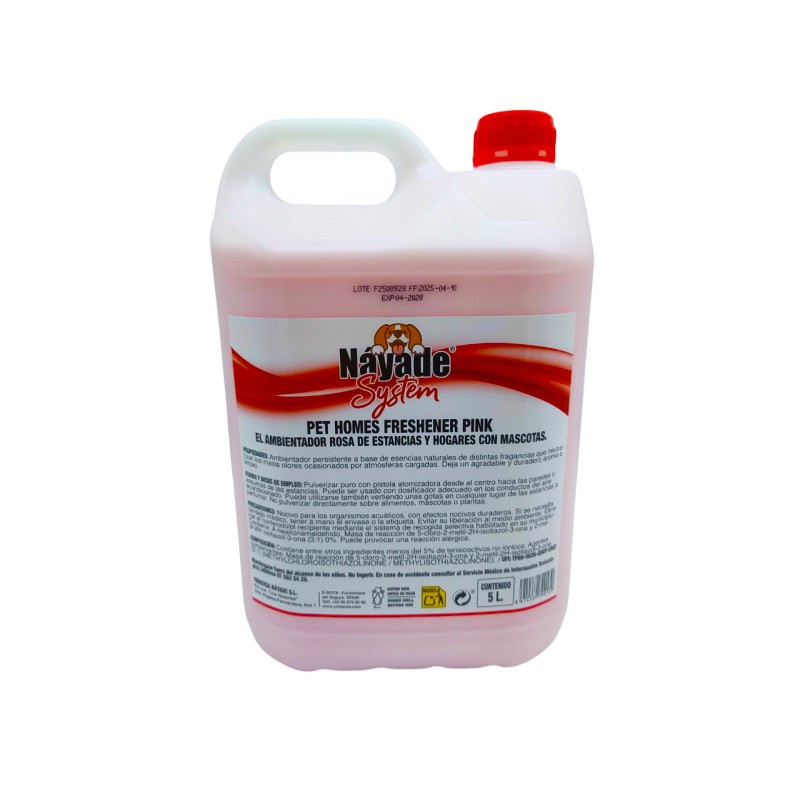 Náyade System Pet Homes Freshener Pink 5 L. El ambientador Rosa para Hogares con mascotas