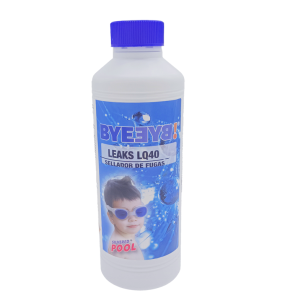 Silvered Pool BYEƎYꓭ! Leaks LQ40 Sellador líquido de fugas para Piscinas. Botella 1 Lt