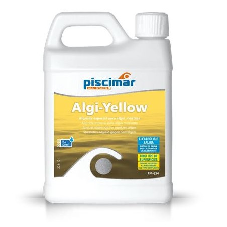 PM-654 ALGI-YELLOW: Algicida para algas mostaza. Botella 0.5 Lt