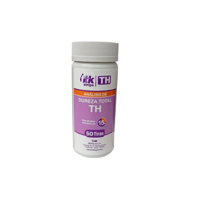 FTK Tiras analizadoras. Medidor dureza total TH. Doble rango medición alto / bajo. Bote 50 tiras FTK Tiras analizadoras. Medidor dureza total TH. Doble rango medición alto / bajo. Bote 50 tiras