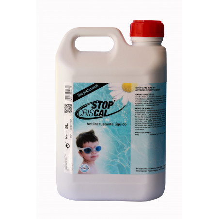 STOP-CRIS-CAL ® PS: Antiincrustante líquido para piscinas. 5 Litros